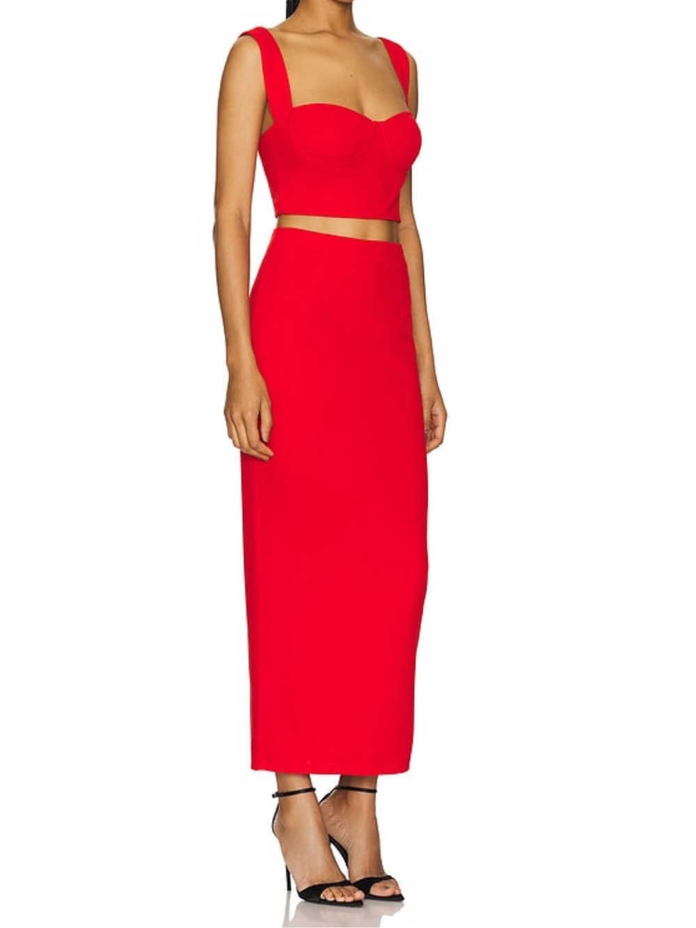 Superdown Veneda Skirt Set in Red - Picture 3 of 6
